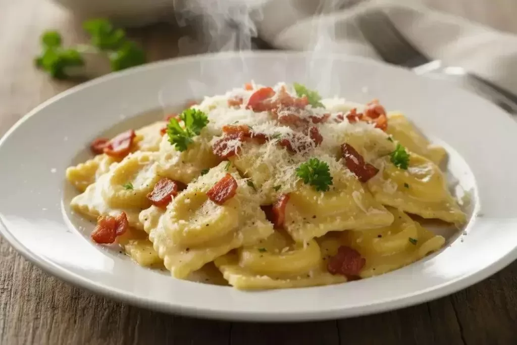 Carbonara Ravioli - Creamy and Delicious Carbonara Ravioli