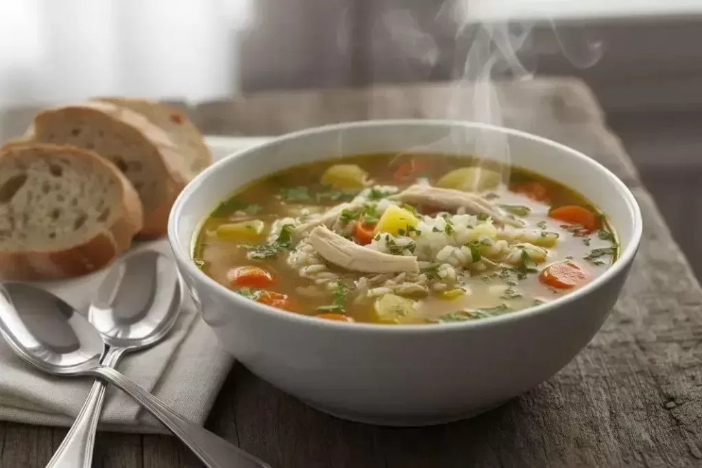 Chicken Soup with Rice - Easy and Comforting Chicken Soup with Rice