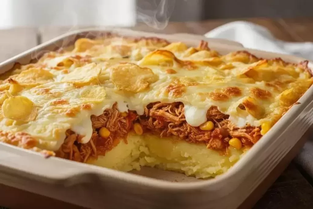 Chicken Pie with Mashed Potatoes - Creamy and Easy Chicken Pie with Mashed Potatoes
