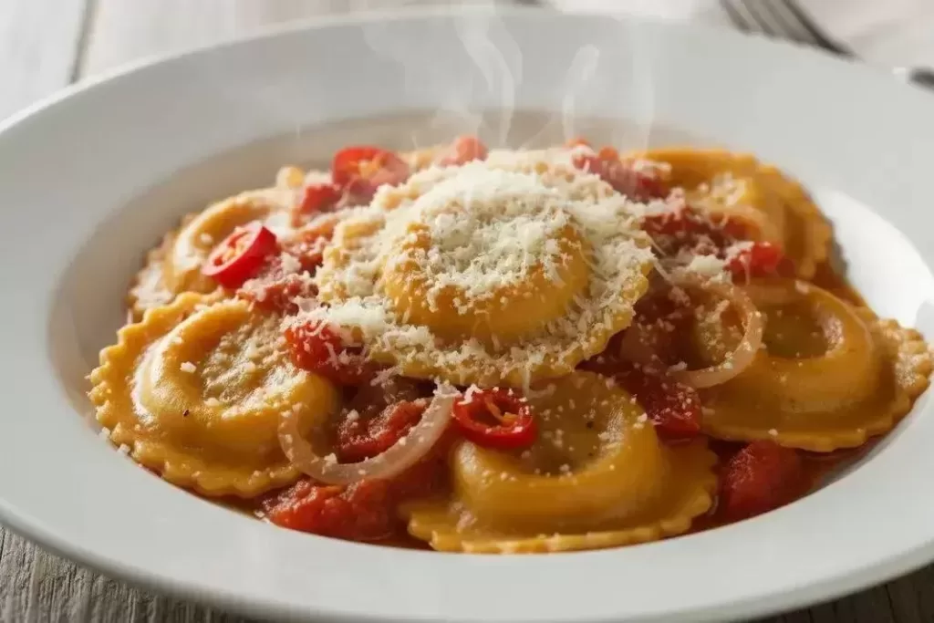 Pheasant Ravioli alla Boscaiola - Pheasant Ravioli alla Boscaiola: Delight with Homemade Ragu Sauce