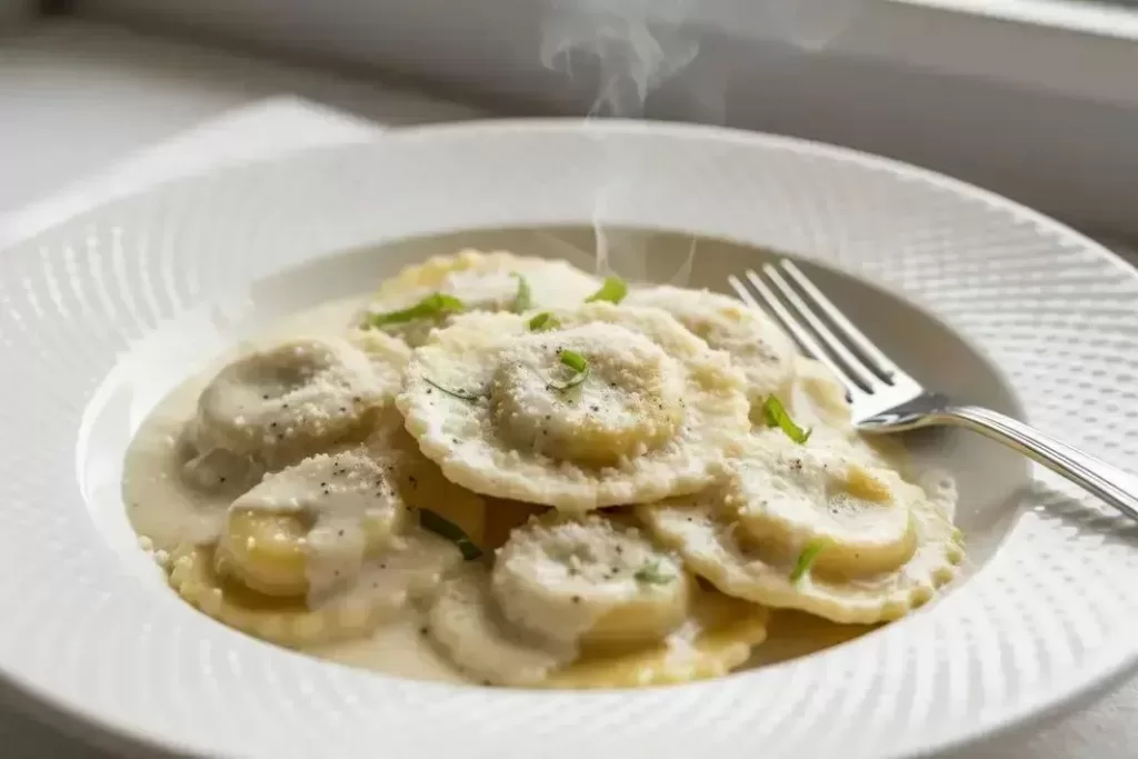 Ravioli with White Sauce - Creamy and Simple Ravioli with White Sauce