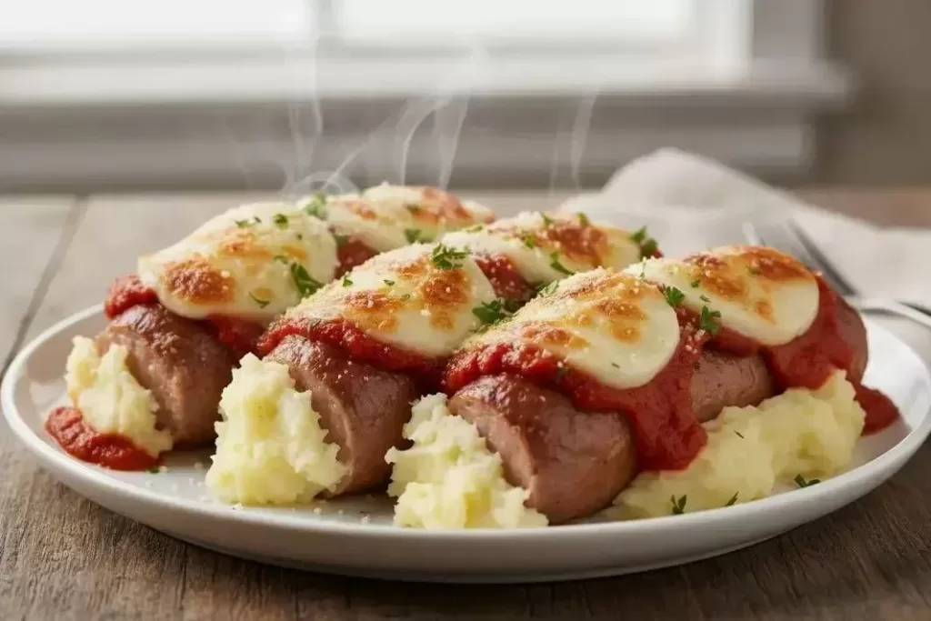 Sausage with Mashed Potatoes - Creamy and Easy Sausage with Mashed Potatoes