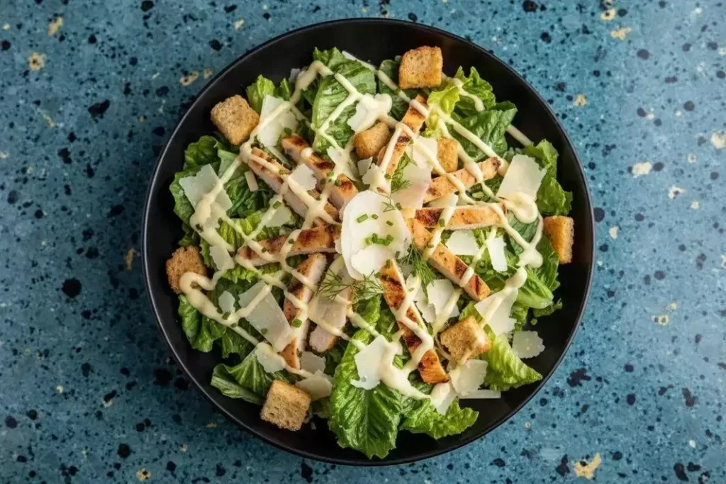 Caesar Salad - Creamy Caesar Salad with Grilled Chicken