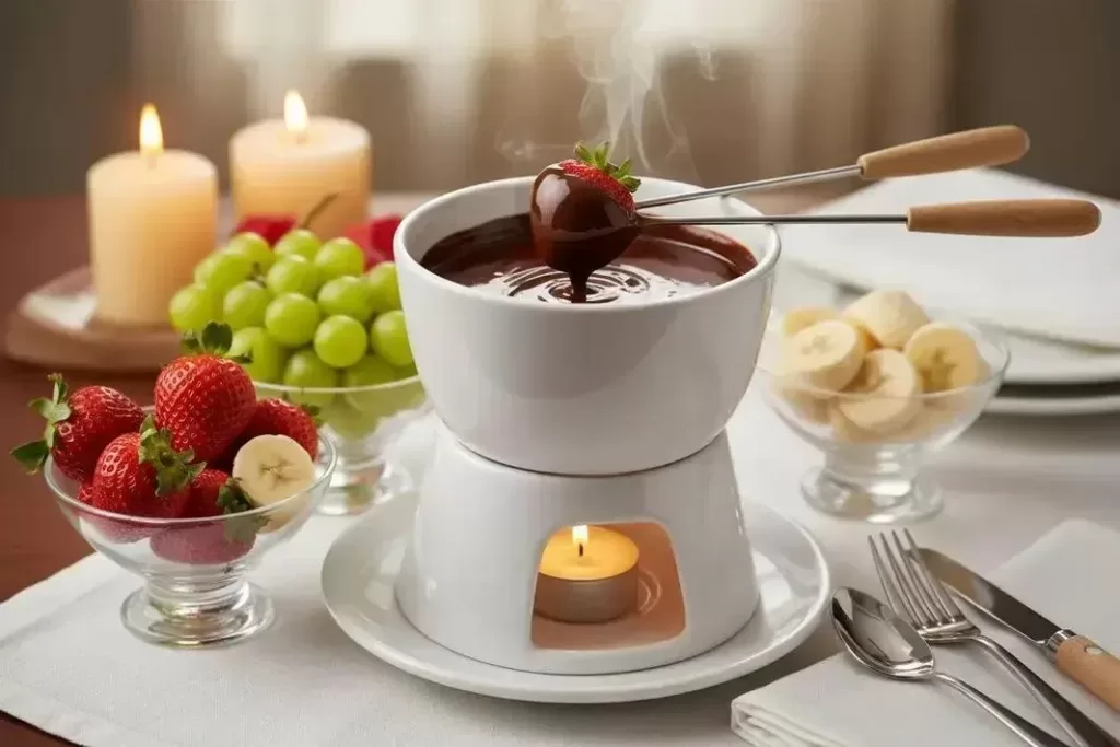 Traditional Chocolate Fondue - Traditional Creamy and Easy Chocolate Fondue