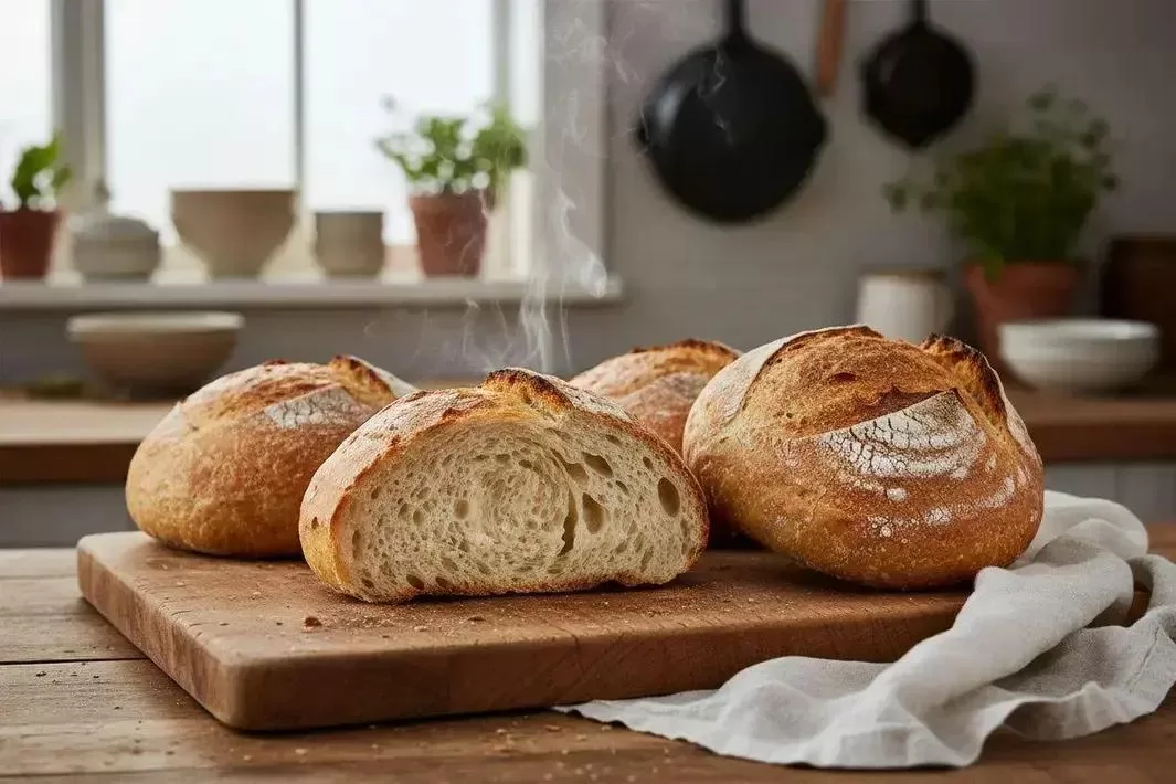 Foto de Pão Caseiro pronto para servir - receita completa com ingredientes e modo de preparo