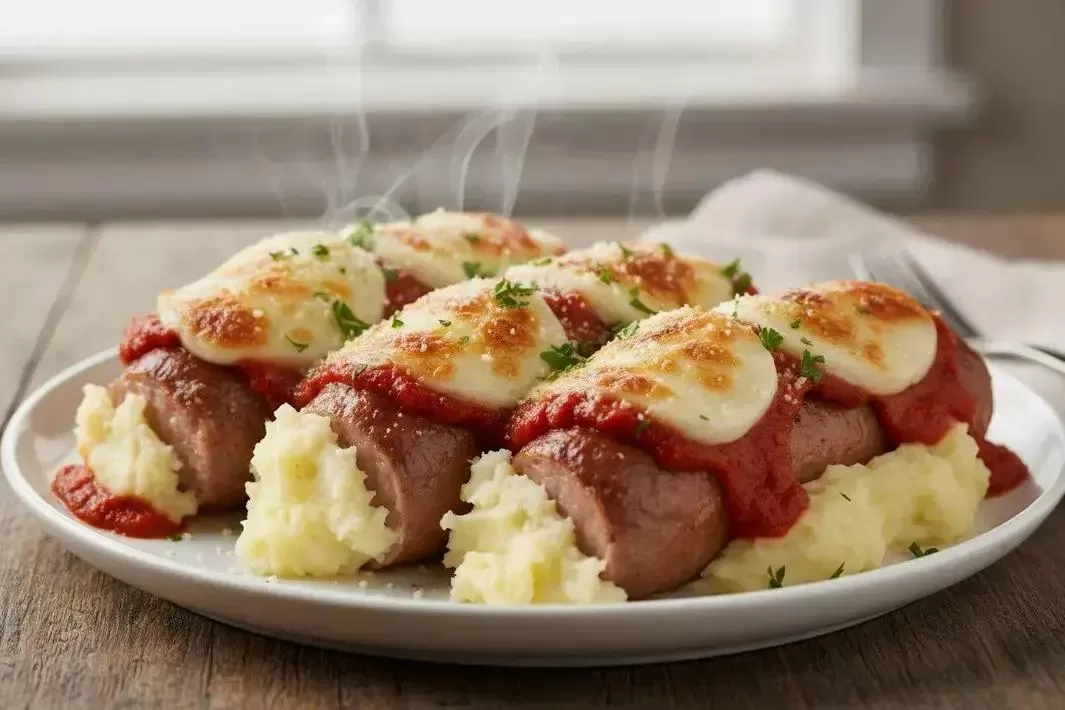 Sausage with Mashed Potatoes - Creamy and Easy Sausage with Mashed Potatoes