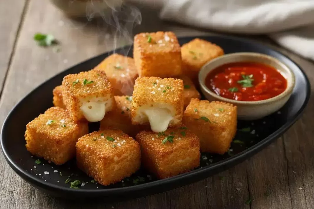 Tapioca Dadinhos with Spicy Sauce - Crispy and Creamy Tapioca Dadinhos with Spicy Sauce
