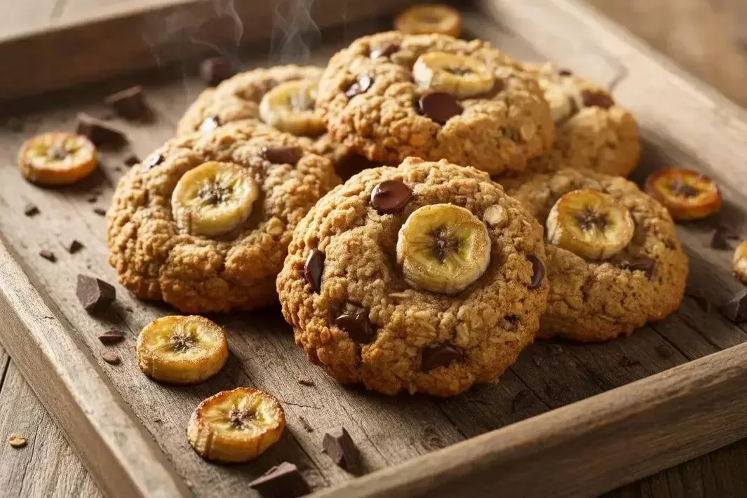 Banana Oat Chocolate Cookie - Easy and Healthy Banana Oat Chocolate Cookie